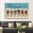 Christian God Says You Are Canvas Wall Art Turtles Strong Chosen