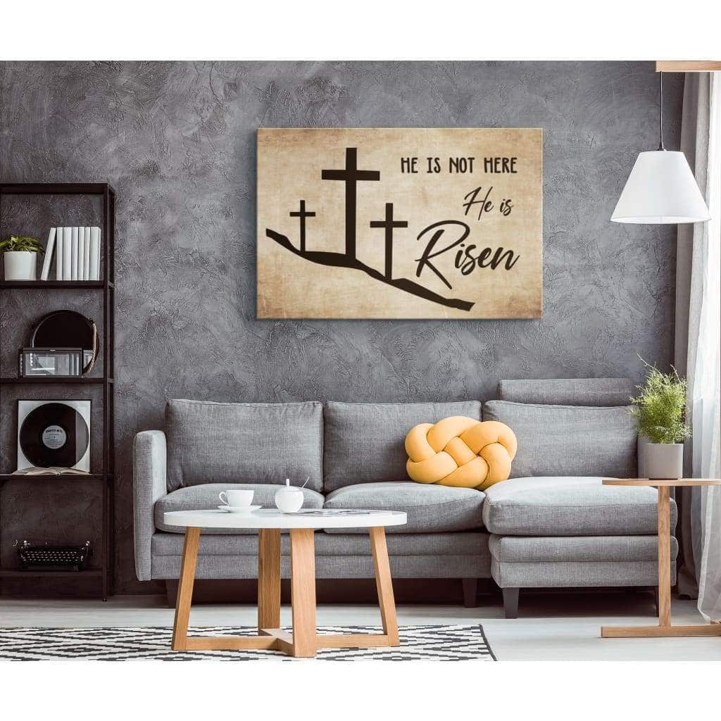 He Is Not Here He Is Risen Christian Canvas Wall Art He Is Not Here He Is Risen Christian Canvas Wall Art