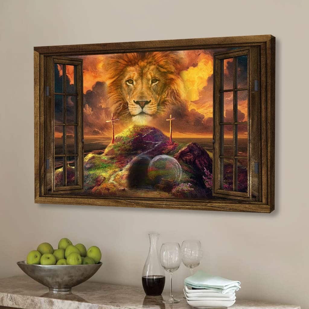 Christian Canvas Wall Art He Is Risen Lion Of Judah Easter Christian Canvas Wall Art He Is Risen Lion Of Judah Easter