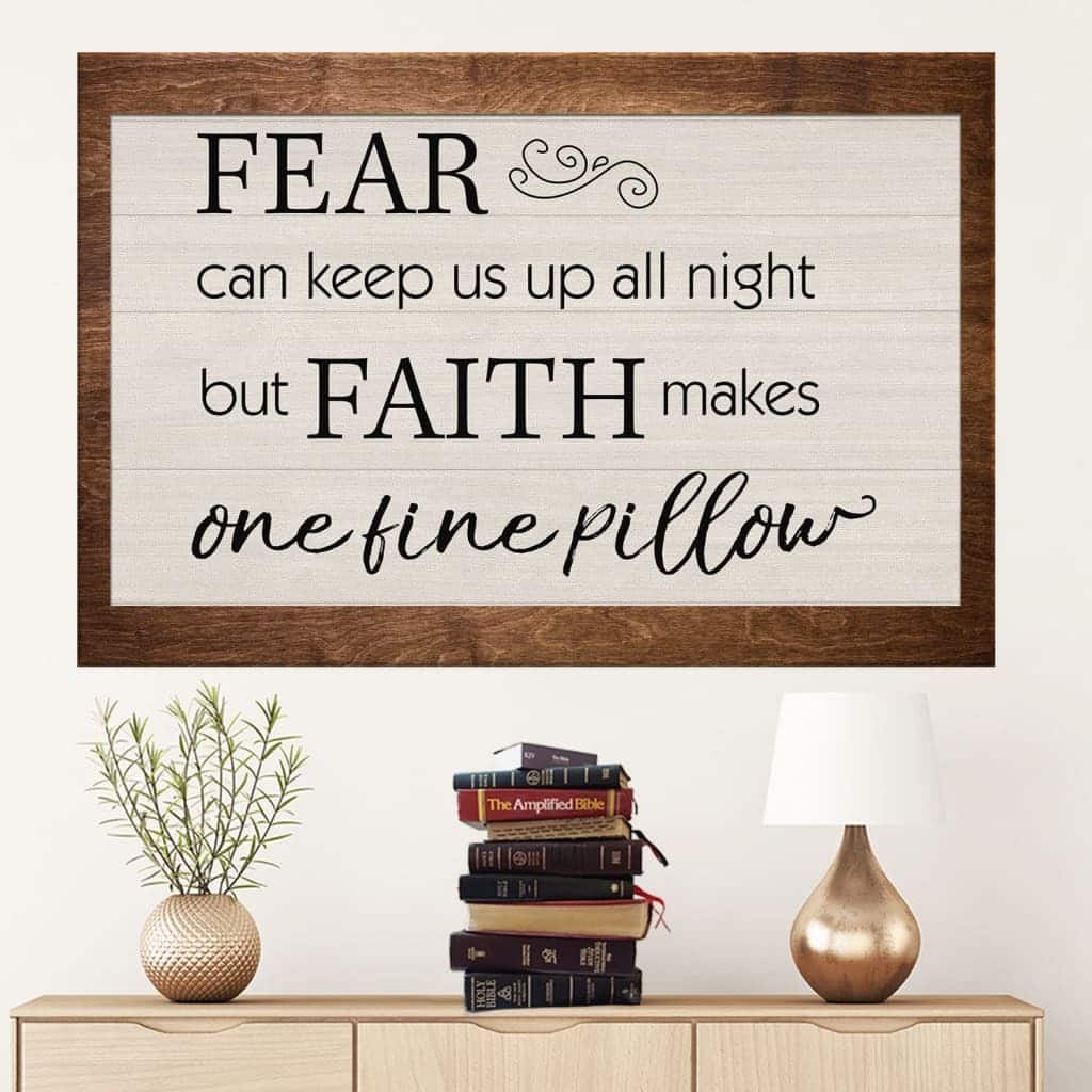 Christian Canvas Wall Art Faith Makes One Fine Pillow Christian Canvas Wall Art Faith Makes One Fine Pillow