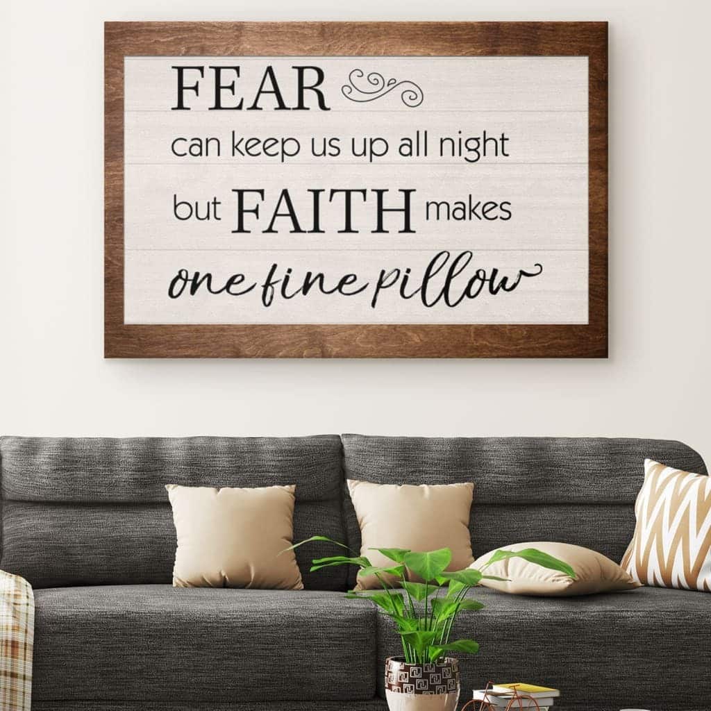 Christian Canvas Wall Art Faith Makes One Fine Pillow Christian Canvas Wall Art Faith Makes One Fine Pillow