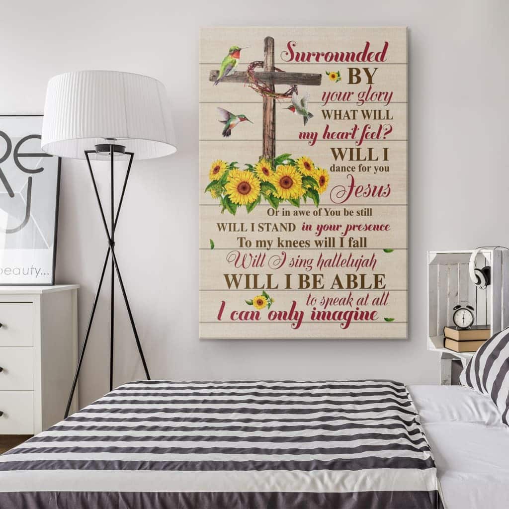 Christian Canvas Print I Can Only Imagine Hummingbird Sunflower Cross Christian Canvas Print I Can Only Imagine Hummingbird Sunflower Cross
