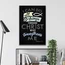 Christian Canvas Print I Can Do All Things Through Christ Philippians 4:13 Bible Verse