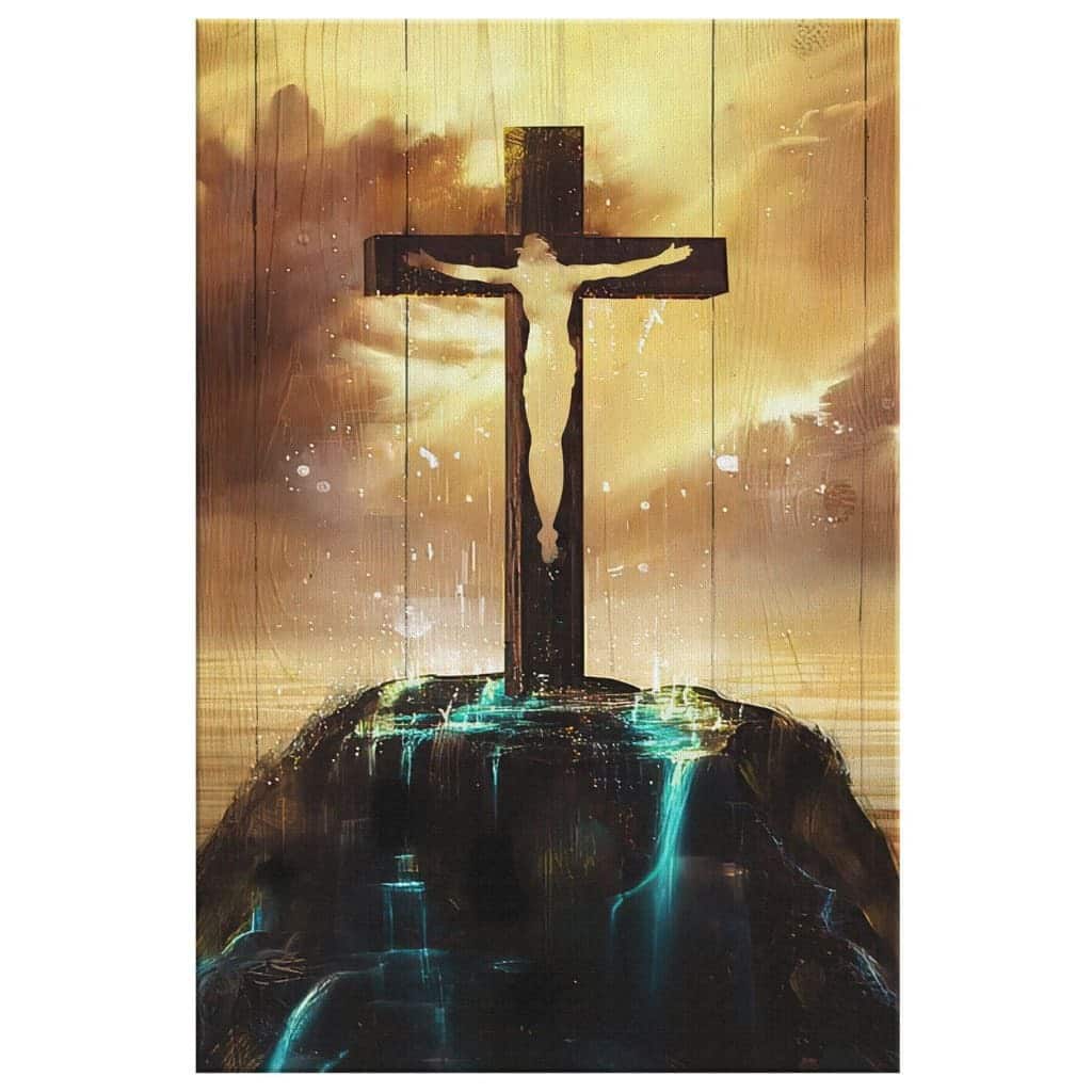Christian Canvas Print Christ On The Cross On Hill Christian Canvas Print Christ On The Cross On Hill