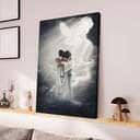 Christian Canvas Print Jesus Hugging Woman