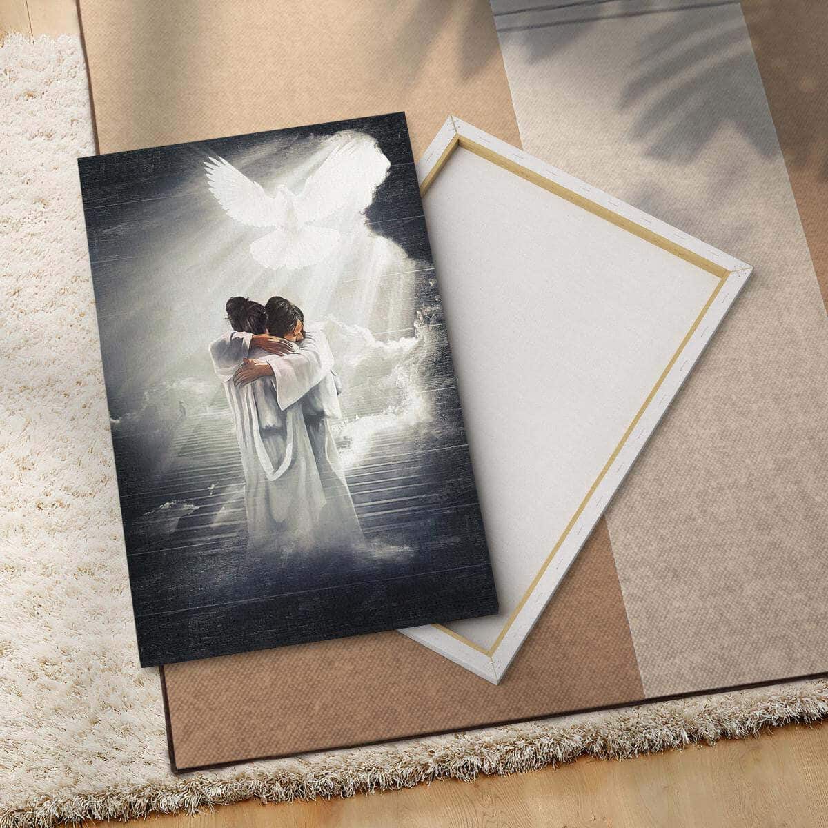 Christian Canvas Print Jesus Hugging Woman Christian Canvas Print Jesus Hugging Woman