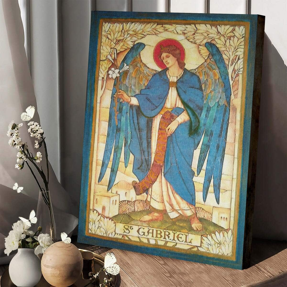 Christian Canvas Print Archangel Gabriel Catholic