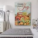 Christian James 1:2 Today I Choose Joy Canvas Print Pumpkin