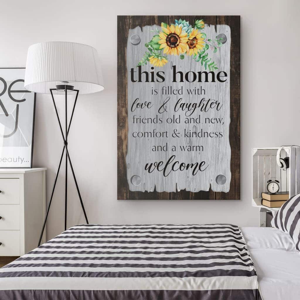 Christian Canvas Print This Home Filled With Love And Laughter Christian Canvas Print This Home Filled With Love And Laughter