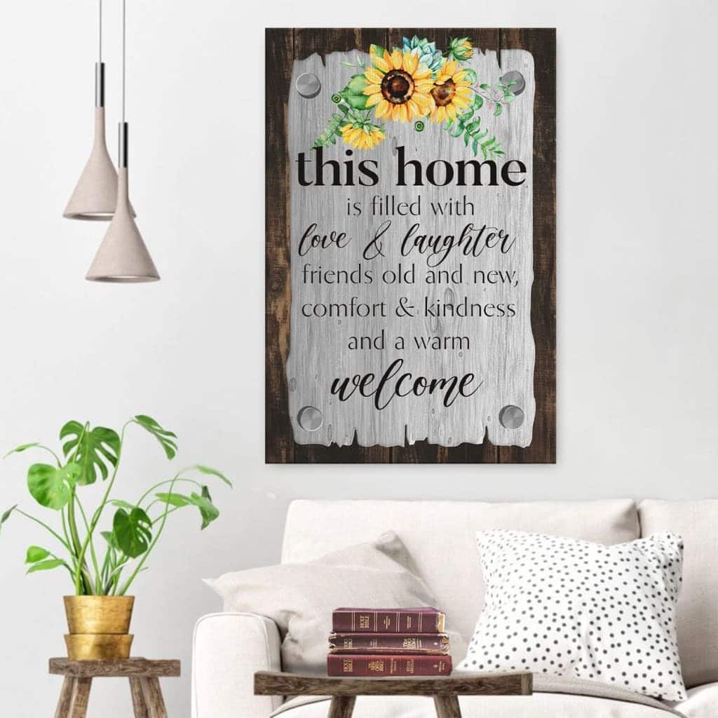 Christian Canvas Print This Home Filled With Love And Laughter Christian Canvas Print This Home Filled With Love And Laughter