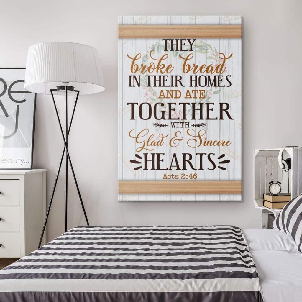 Christian Canvas Print They Broke Bread In Their Homes Christian Canvas Print They Broke Bread In Their Homes
