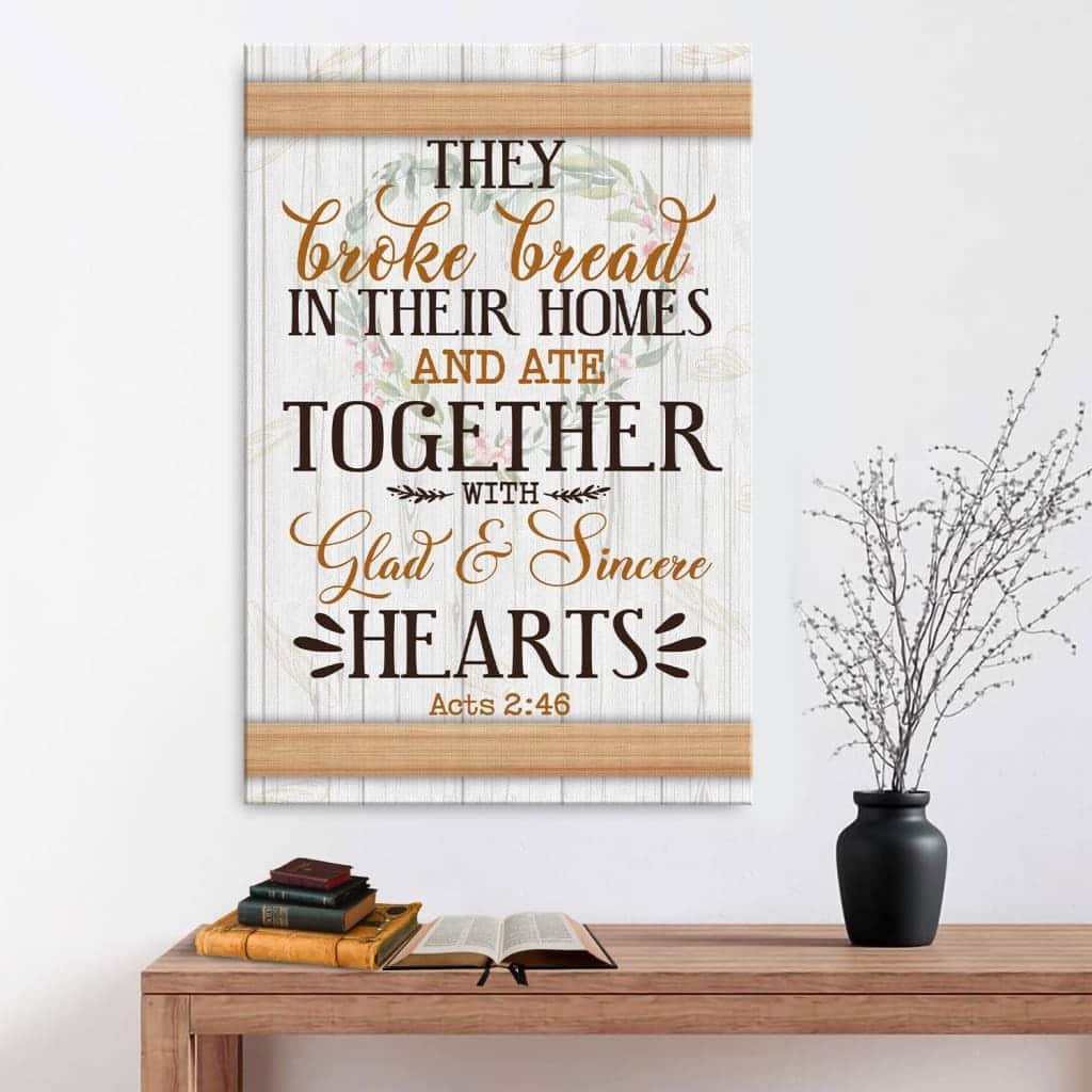 Christian Canvas Print They Broke Bread In Their Homes Christian Canvas Print They Broke Bread In Their Homes