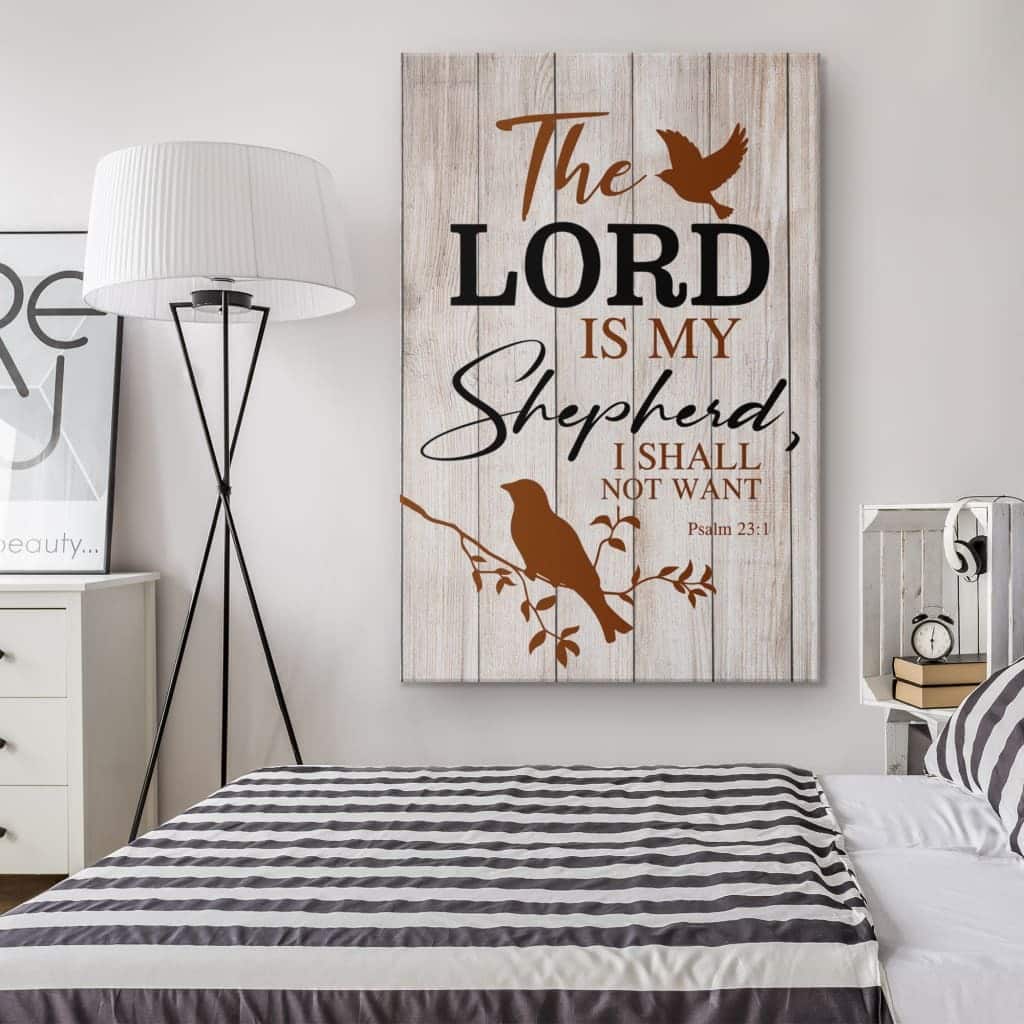 Christian Canvas Print The Lord Is My Shepherd Psalm 23:1 Christian Canvas Print The Lord Is My Shepherd Psalm 23:1