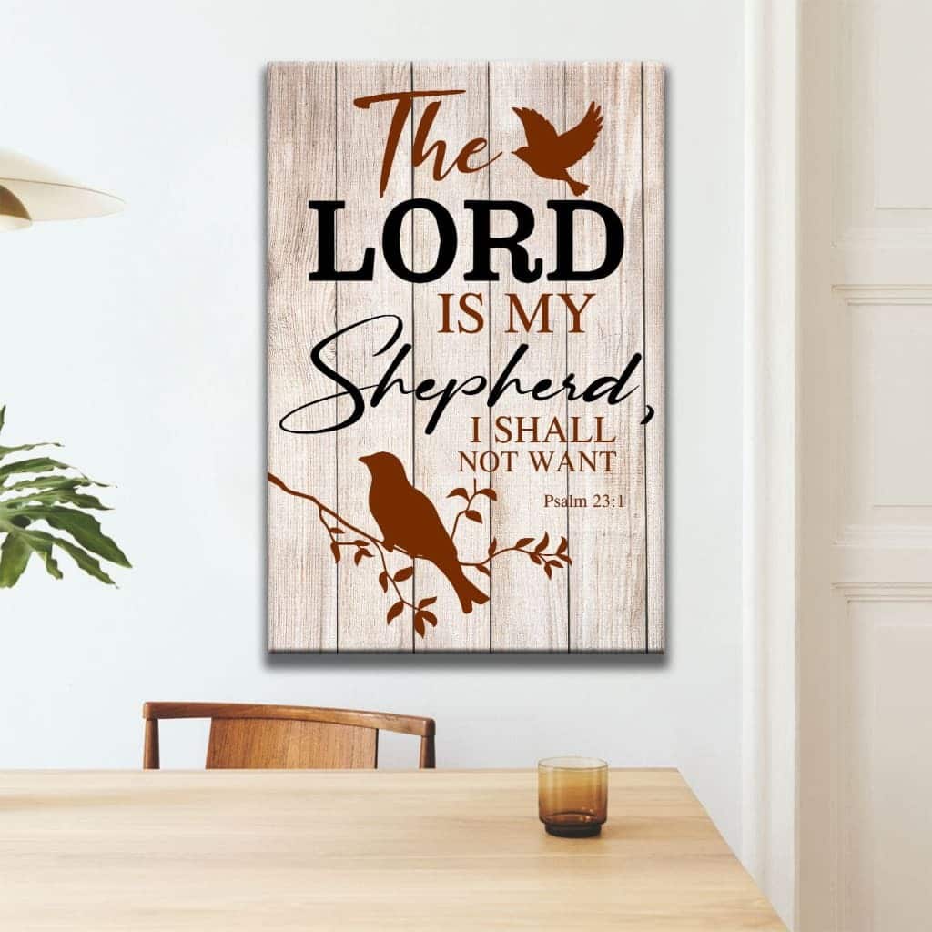 Christian Canvas Print The Lord Is My Shepherd Psalm 23:1 Christian Canvas Print The Lord Is My Shepherd Psalm 23:1