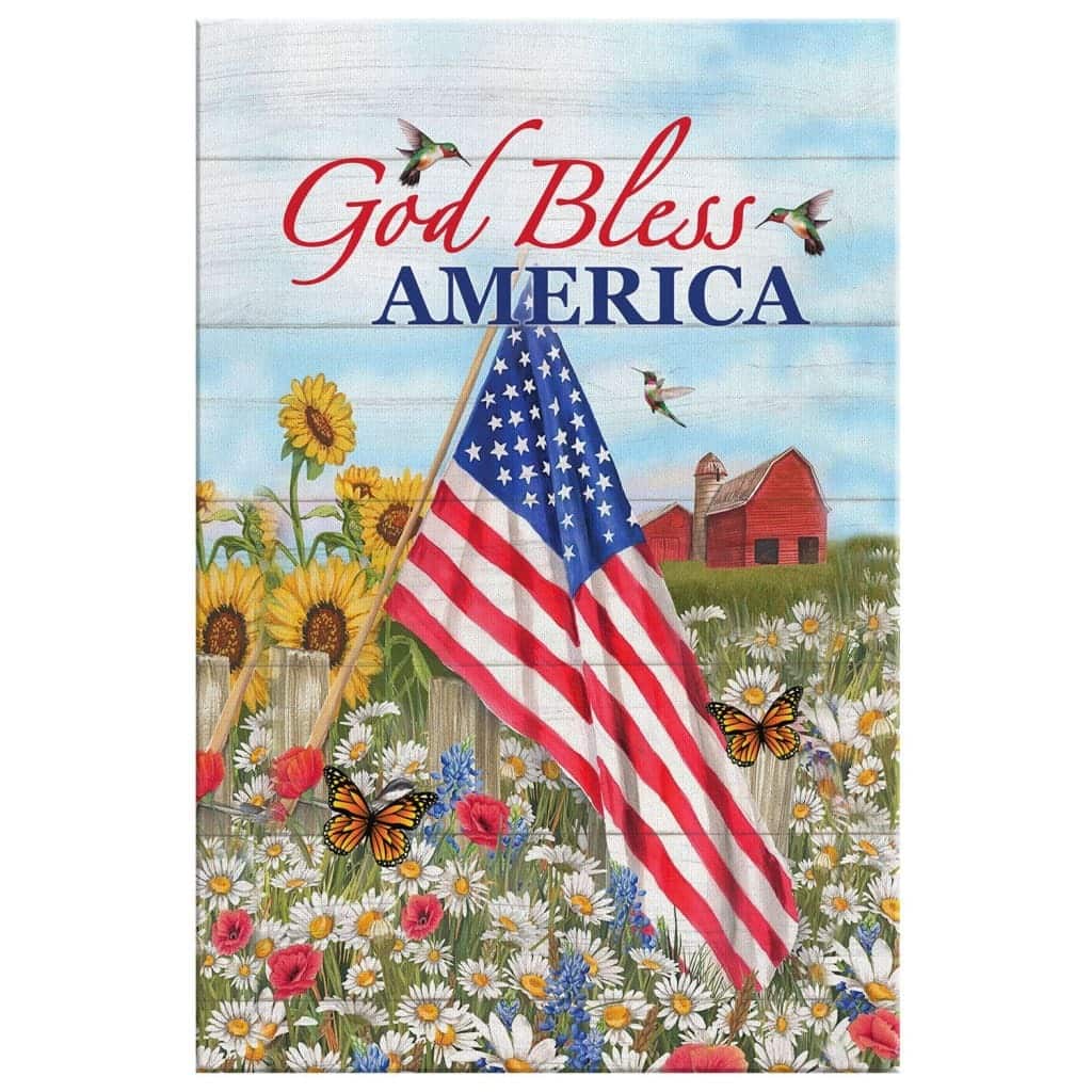 Christian Canvas Print God Bless America Bible Verse Christian Canvas Print God Bless America Bible Verse