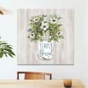 Christian Canvas Print Floral Simply Blessed