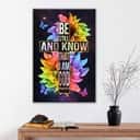 Bible Verse Christian Psalm 46:10 Be Still and Know That I Am God Canvas Print