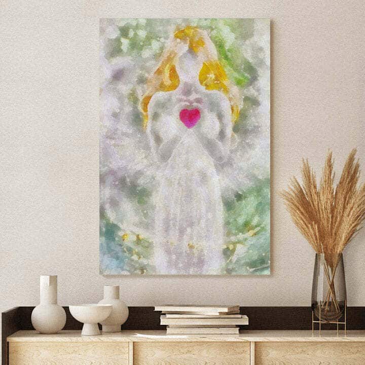 Christian Canvas Print Angel Heart Christian Canvas Print Angel Heart