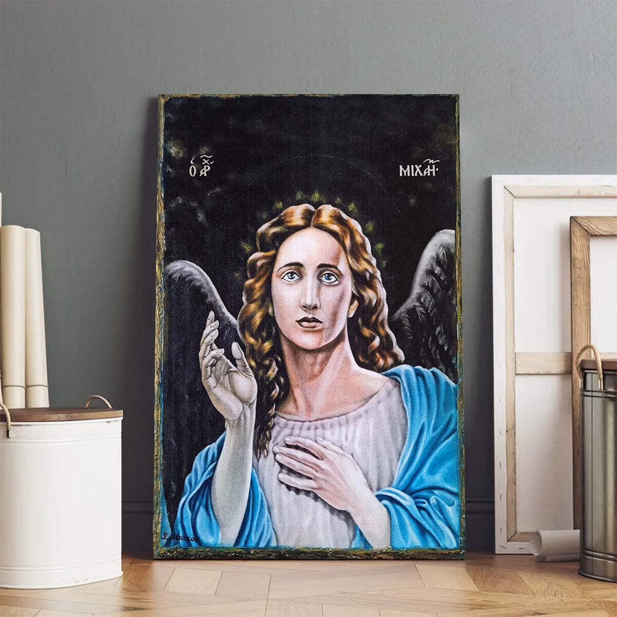 Christian Canvas Print Catholic Archangel Michael Christian Canvas Print Catholic Archangel Michael