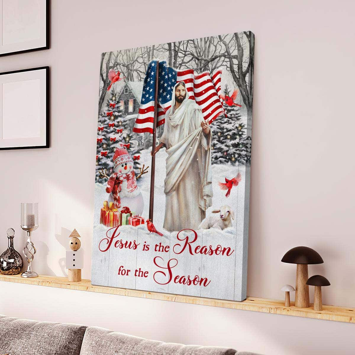 Christian Canvas Print Jesus Is The Reason For The Season Christmas Gift