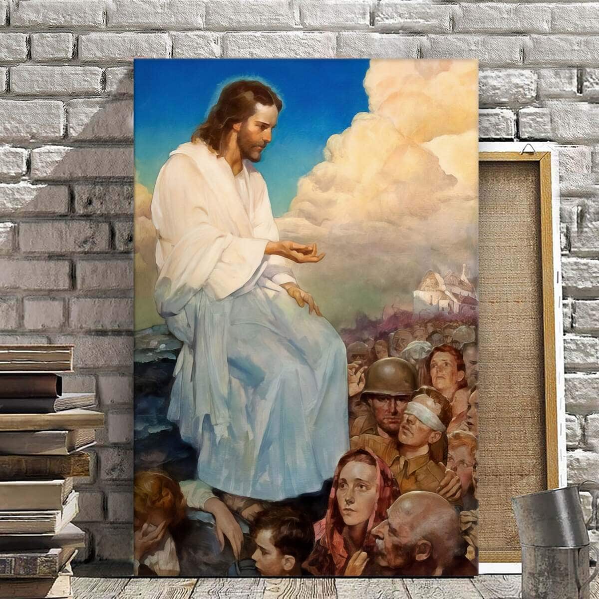 Christian Canvas Print Come Unto Me Christ Christian Canvas Print Come Unto Me Christ
