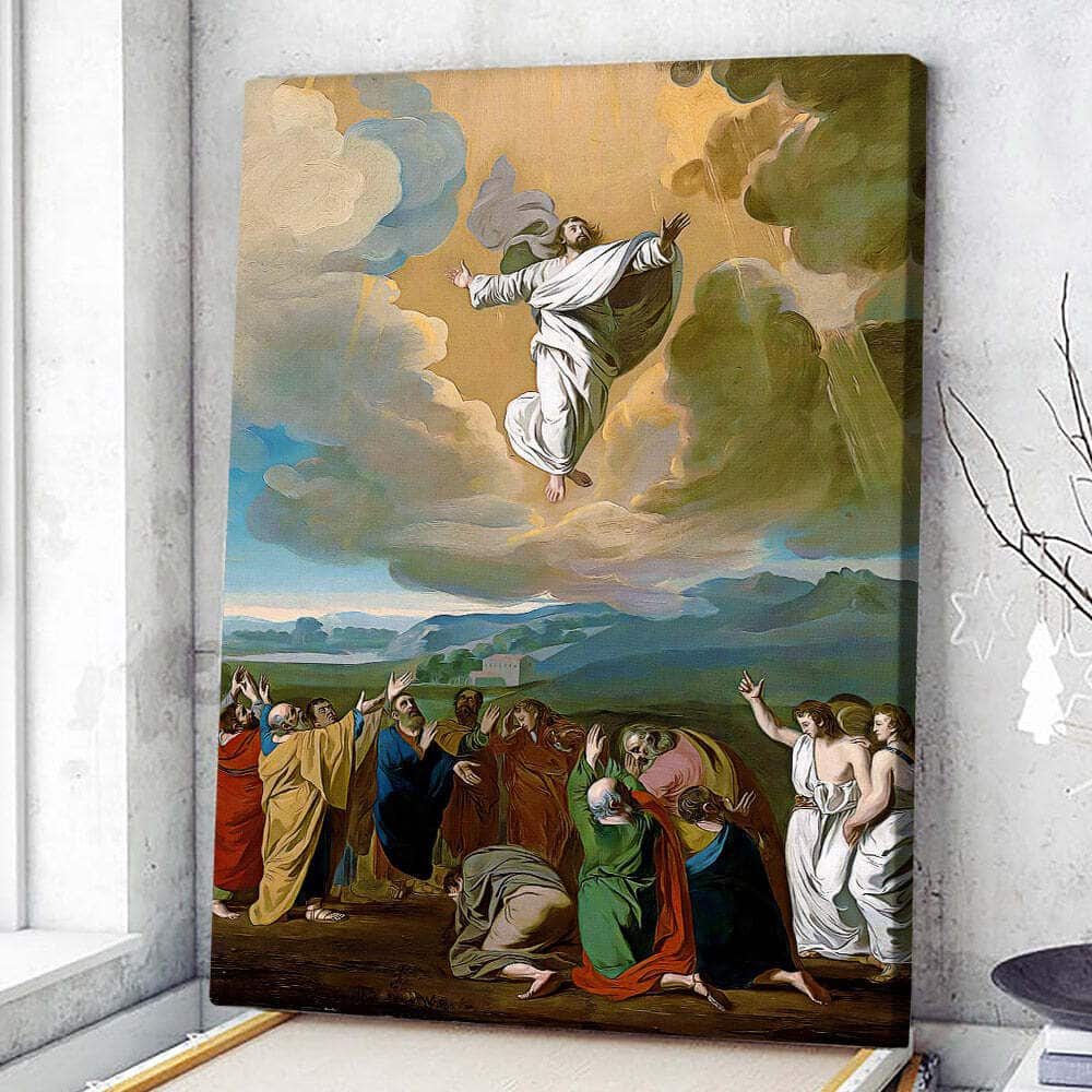 Christian Canvas Print Jesus Taken Up Into Heaven Christ Christian Canvas Print Jesus Taken Up Into Heaven Christ