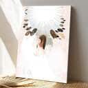 Christian Canvas Print Young Woman Praying To God Christian Canvas Print Young Woman Praying To God