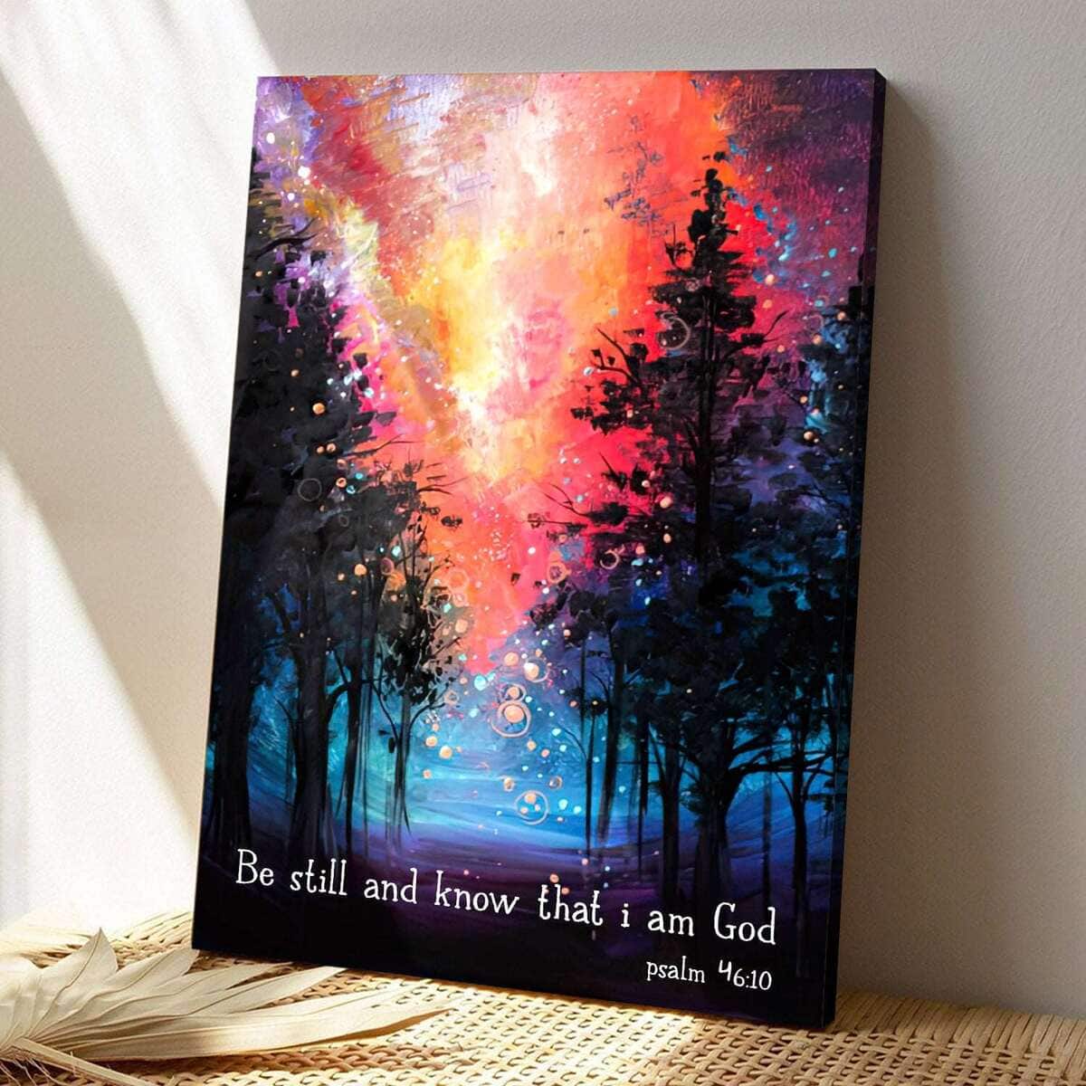 Christian Psalm 46:10 Be Still And Know That I Am God Scripture Canvas Print Christian Psalm 46:10 Be Still And Know That I Am God Scripture Canvas Print