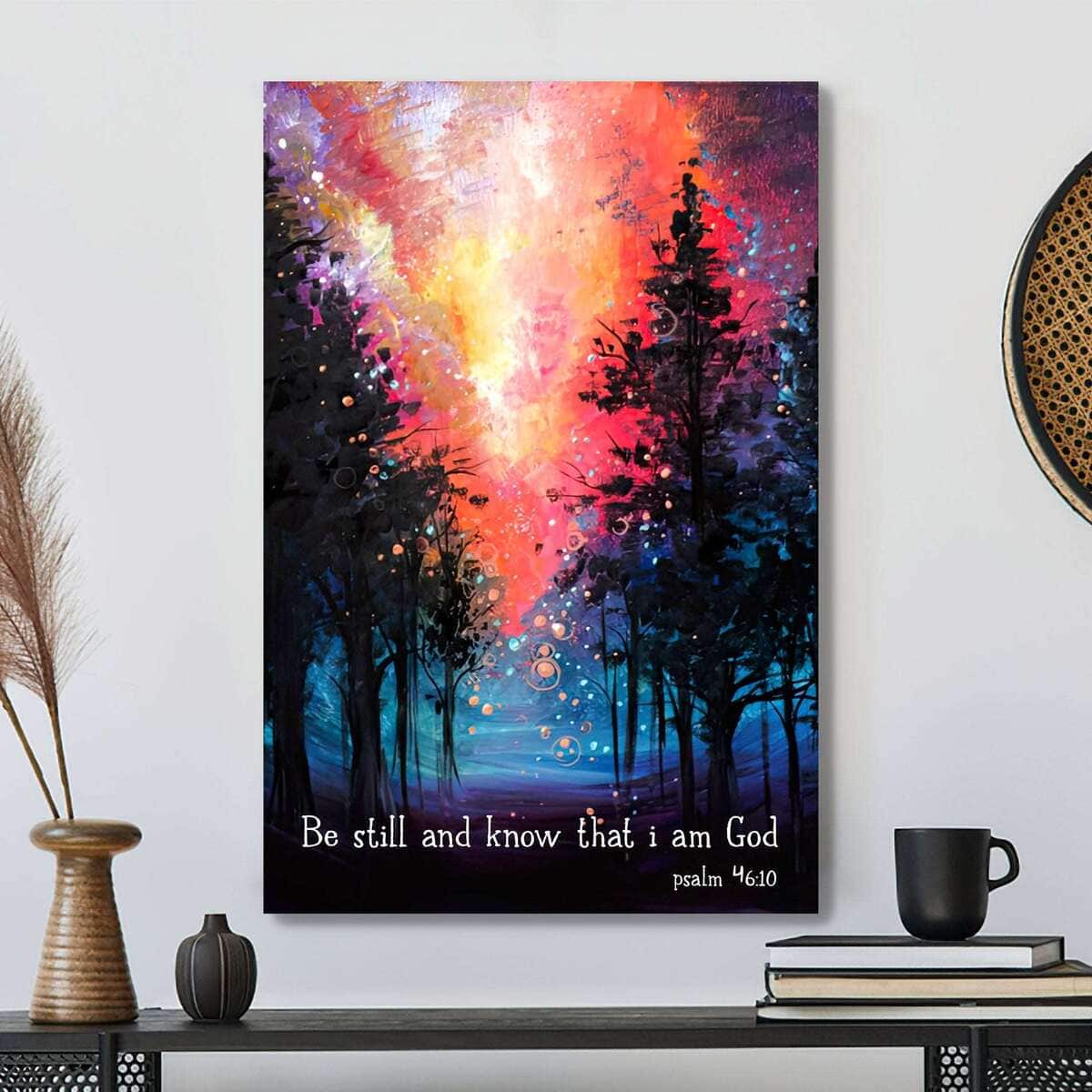 Christian Psalm 46:10 Be Still And Know That I Am God Scripture Canvas Print Christian Psalm 46:10 Be Still And Know That I Am God Scripture Canvas Print