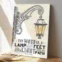 Christian Canvas Print Thy Word Is A Lamp Bible Verse Christian Canvas Print Thy Word Is A Lamp Bible Verse