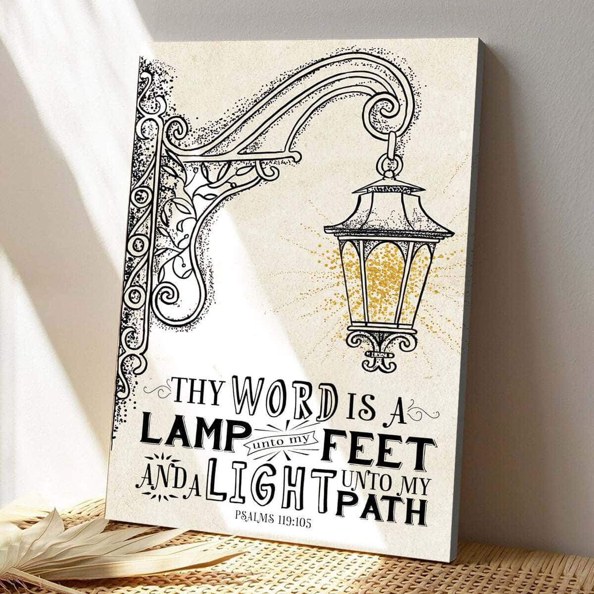 Christian Canvas Print Thy Word Is A Lamp Bible Verse Christian Canvas Print Thy Word Is A Lamp Bible Verse