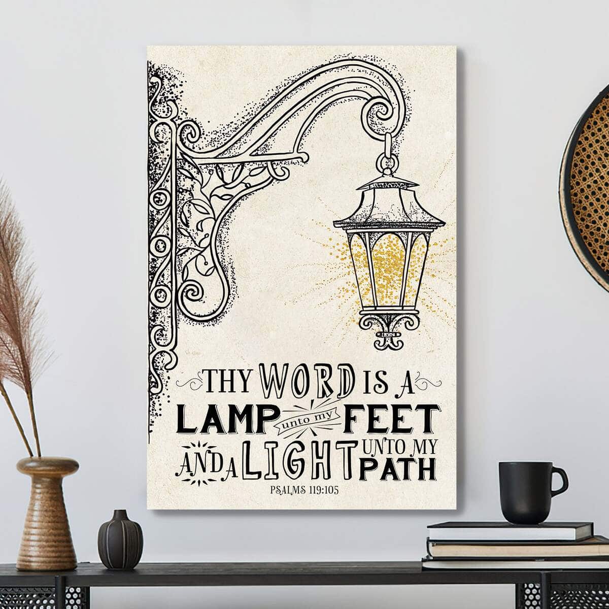 Christian Canvas Print Thy Word Is A Lamp Bible Verse Christian Canvas Print Thy Word Is A Lamp Bible Verse