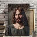 Christian Canvas Print Jesus Face Bible Verse