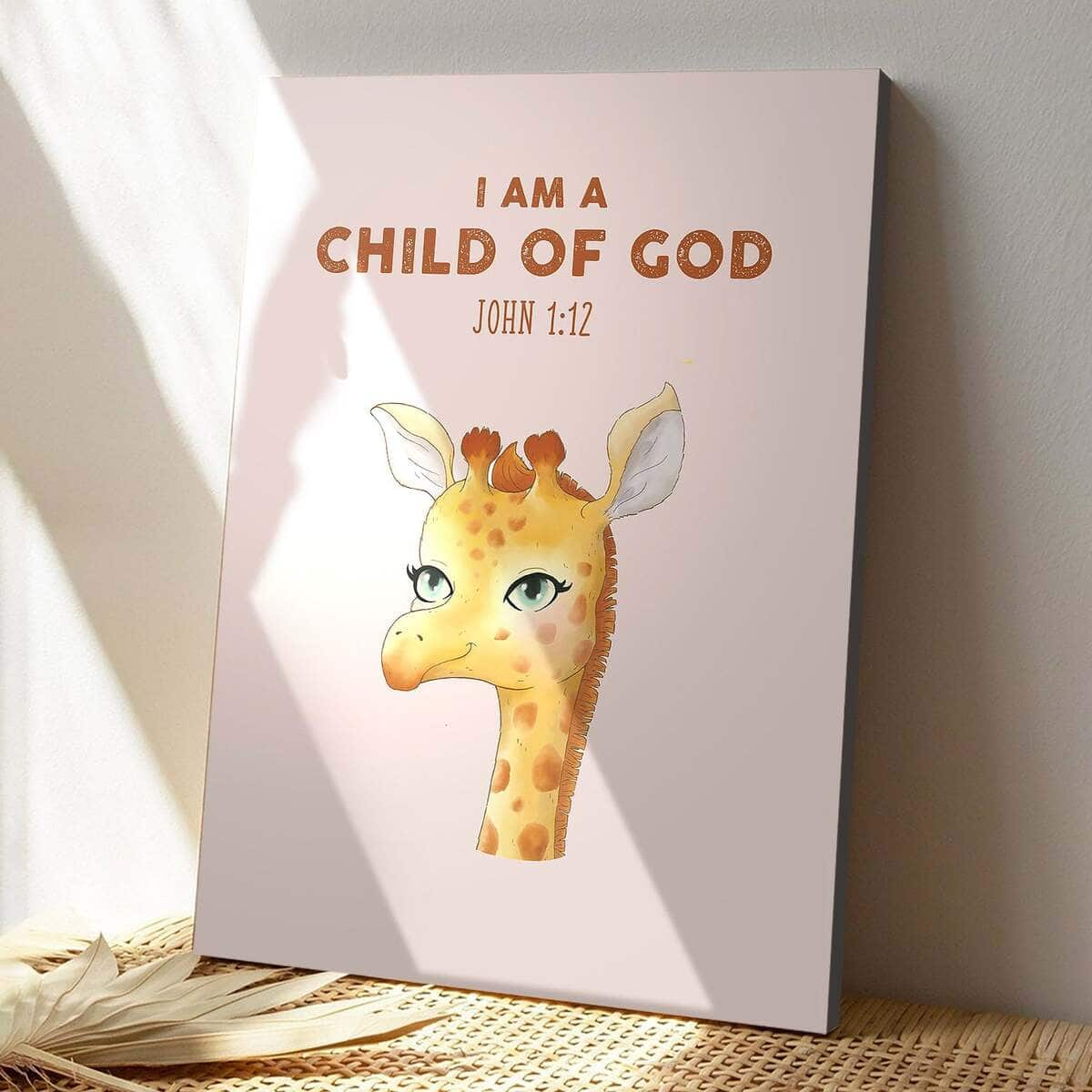 Christian Canvas Print I Am A Child Of God Deer