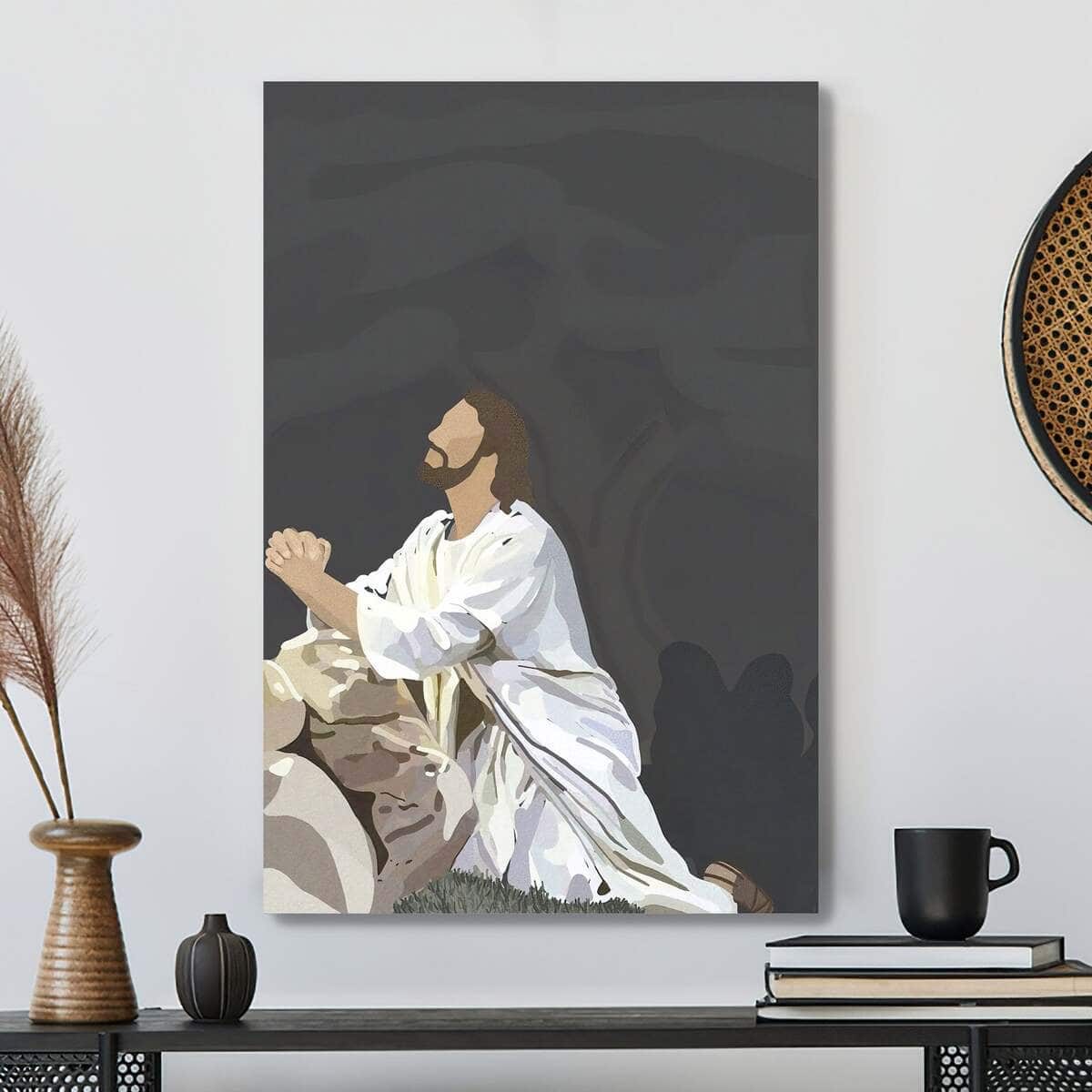 Christian Canvas Print Garden Of Jesus