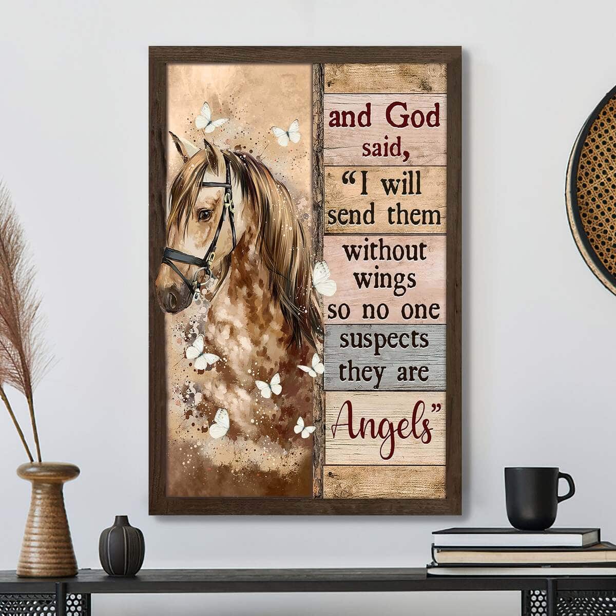 Christian Canvas Print I Will Send Them Without Wings So No One Suspects They Are Angels Christian Canvas Print I Will Send Them Without Wings So No One Suspects They Are Angels