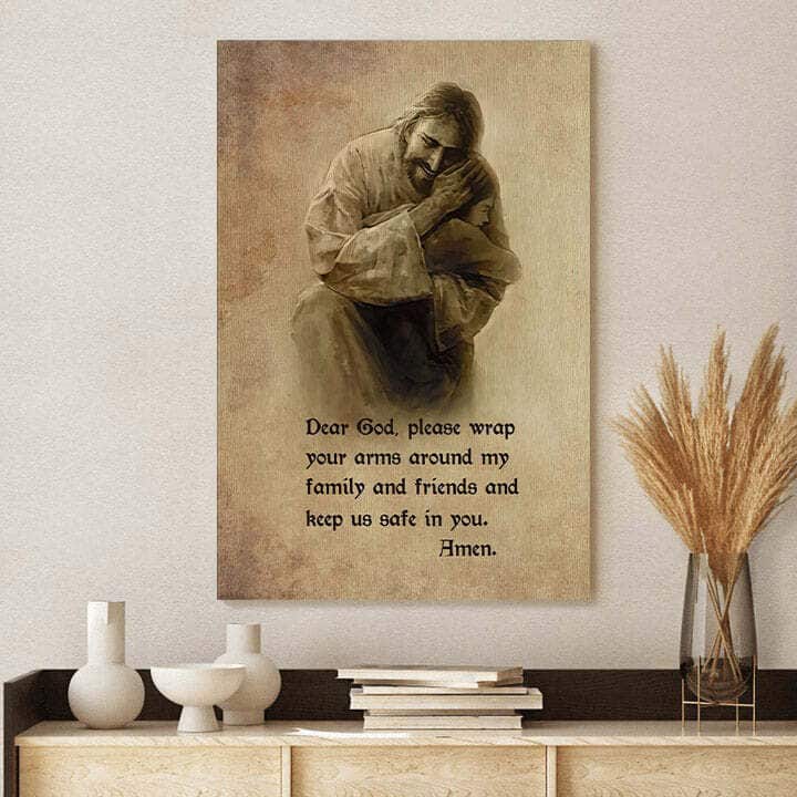 Christian Canvas Print Jesus Hugging A Child And Prayer Quote Christian Canvas Print Jesus Hugging A Child And Prayer Quote