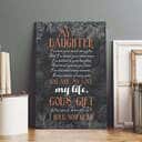 Christian Canvas Print My Daughter You Are My Love My Life God's Gift