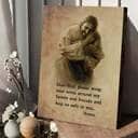 Christian Canvas Print Jesus Hugging A Child And Prayer Quote