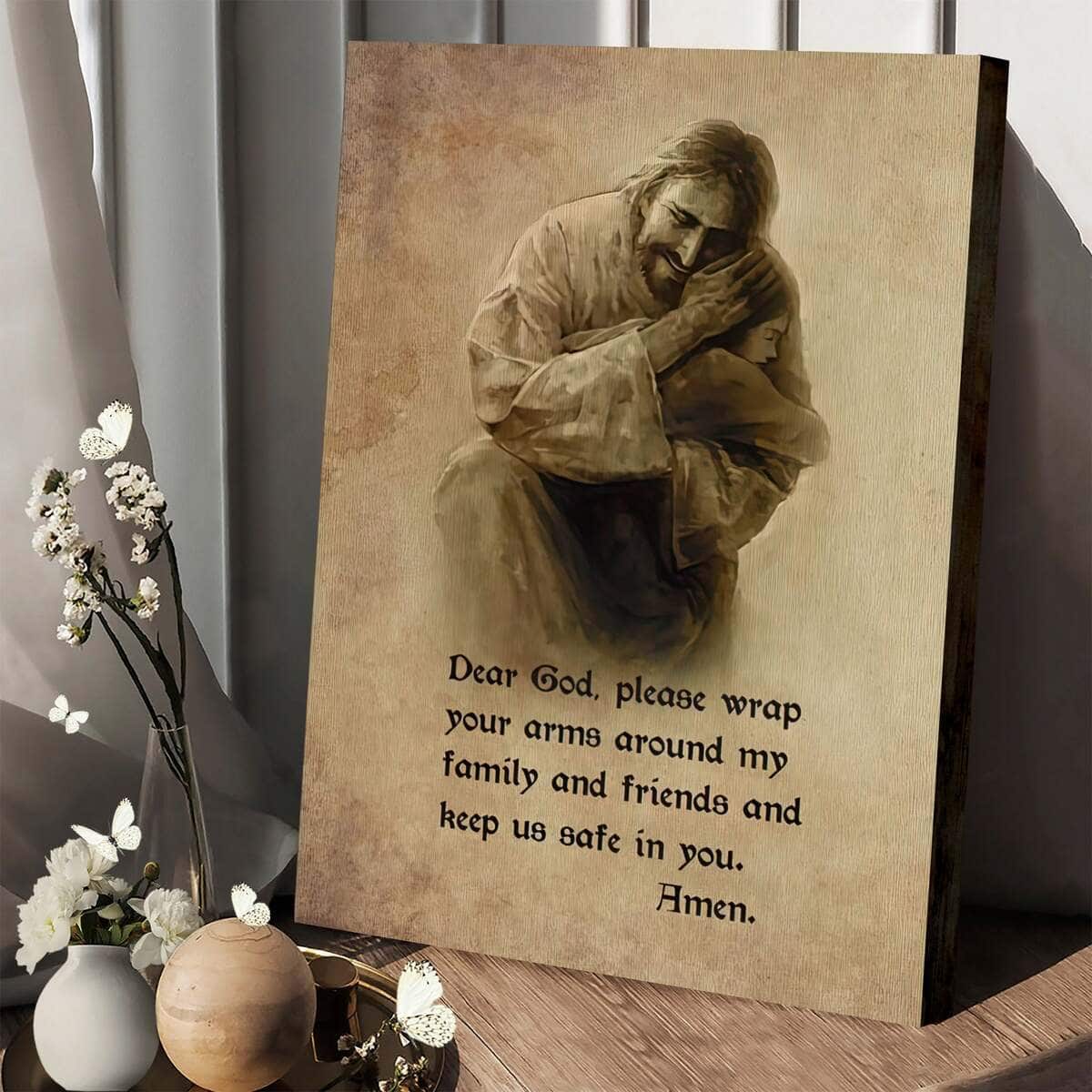 Christian Canvas Print Jesus Hugging A Child And Prayer Quote Christian Canvas Print Jesus Hugging A Child And Prayer Quote
