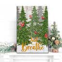 Christian Just Breathe Canvas Print Cardinal Bird Christmas