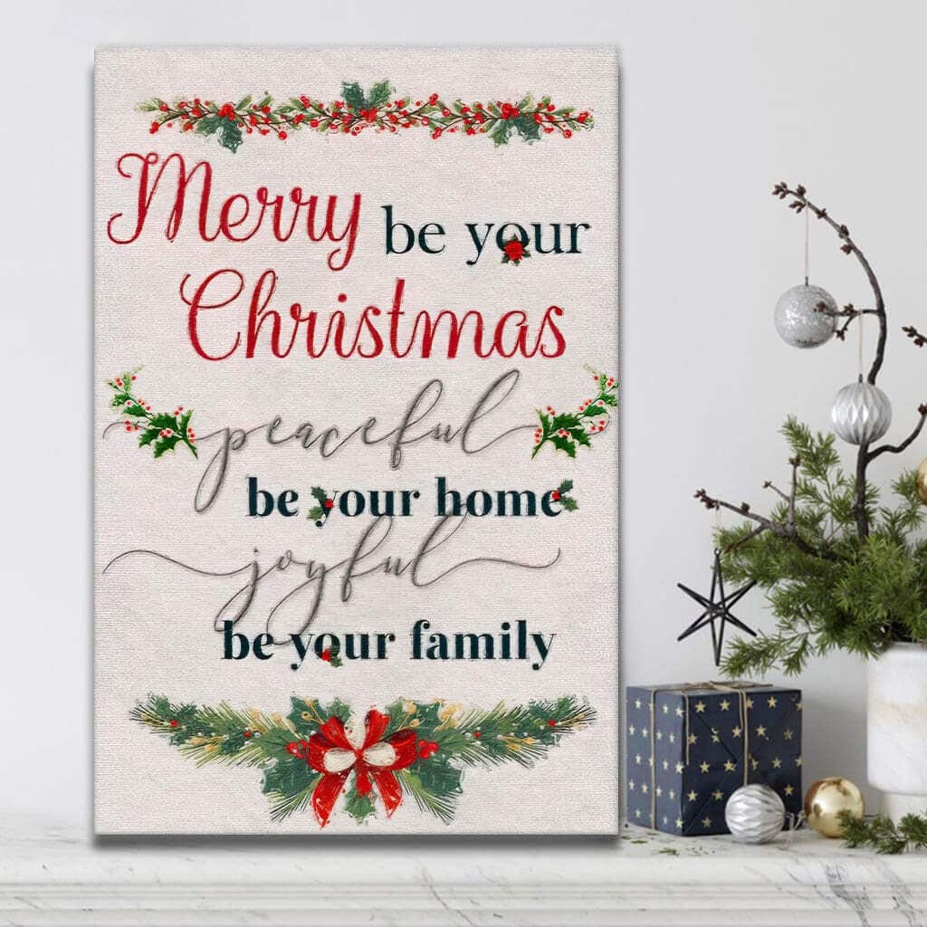 Christian Canvas Print Merry Be Your Christmas