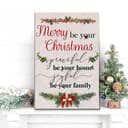 Christian Canvas Print Merry Be Your Christmas