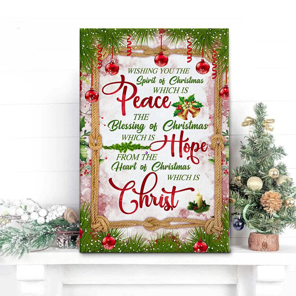 Christian Canvas Print Wishing You The Spirit Of Christmas Christian Canvas Print Wishing You The Spirit Of Christmas