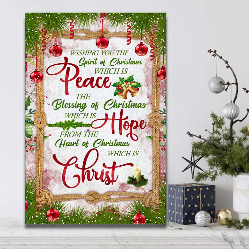 Christian Canvas Print Wishing You The Spirit Of Christmas Christian Canvas Print Wishing You The Spirit Of Christmas