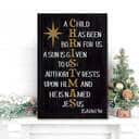 Christmas Christian Canvas Print A Child Has Been Born For Us Isaiah 9:6 Christmas Christian Canvas Print A Child Has Been Born For Us Isaiah 9:6