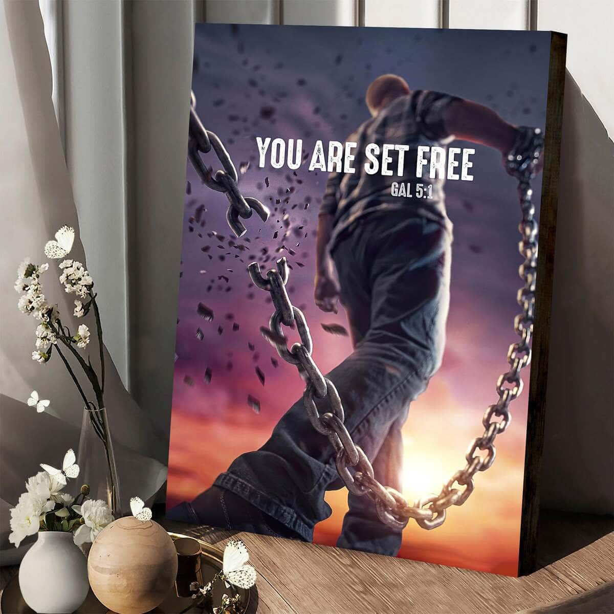 Christian Canvas Print You Are Set Free Gal 5:1 Christian Canvas Print You Are Set Free Gal 5:1