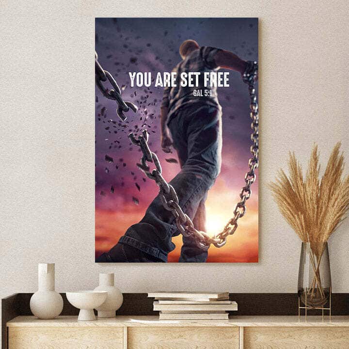 Christian Canvas Print You Are Set Free Gal 5:1 Christian Canvas Print You Are Set Free Gal 5:1