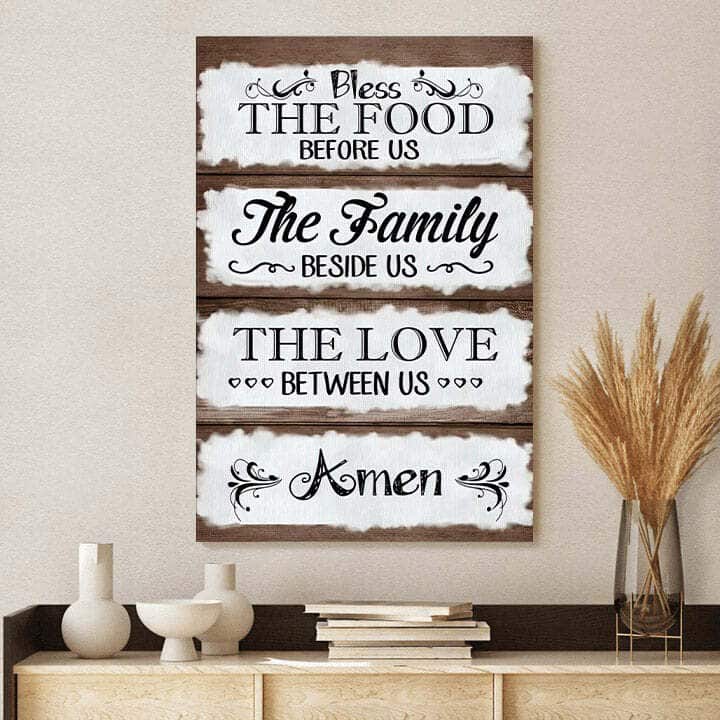 Christian Canvas Print Bless The Food Before Us Amen Christian Canvas Print Bless The Food Before Us Amen
