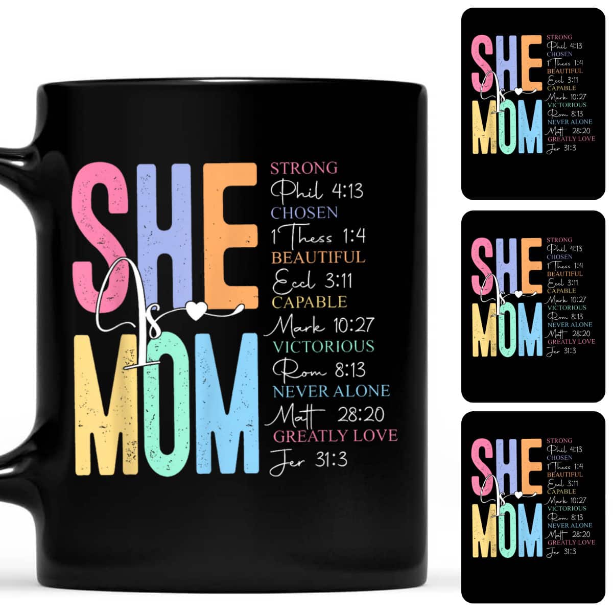 She Is Mom Religious Believe Verses Christian Mothers Day T-Shirt She Is Mom Religious Believe Verses Christian Mothers Day T-Shirt